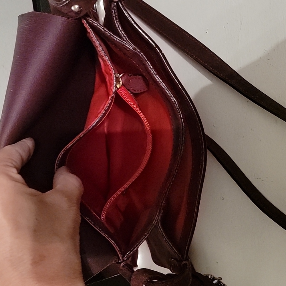 CELINE Lefebure Bordeaux Suede Saddle Bag - Picture 6 of 14